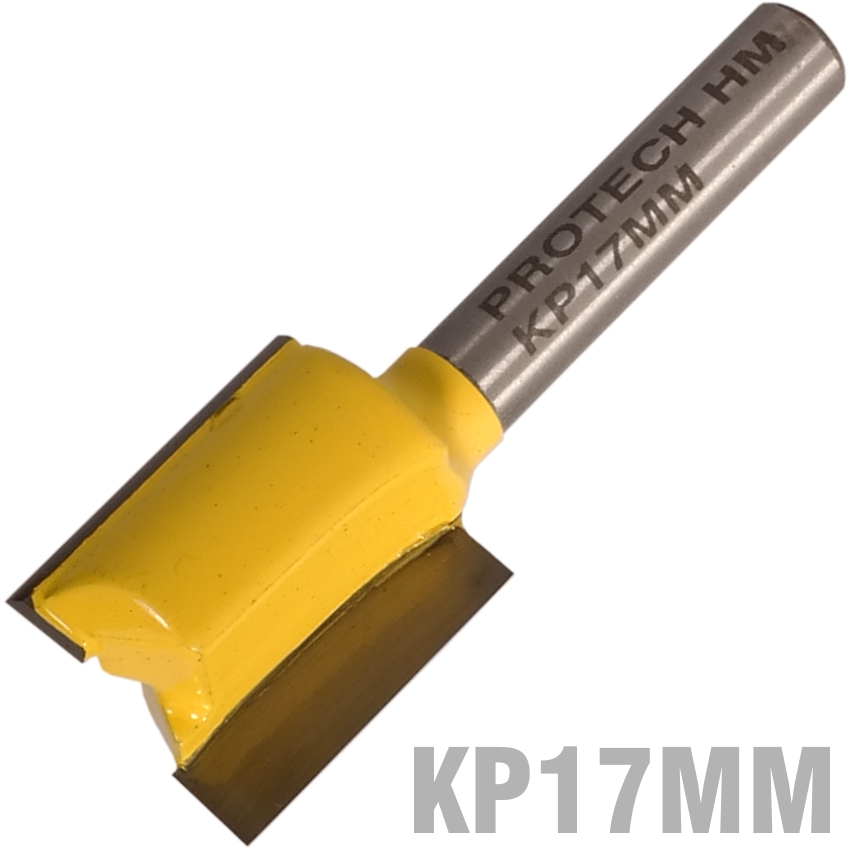 (image for) Straight Bit 17mm X 20mm Cut 2 Flute Metric 1/4' Shank