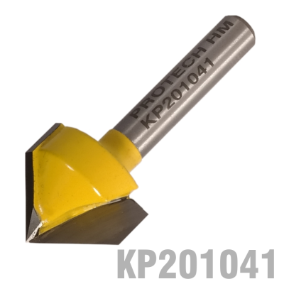 (image for) V-groove 3/4' X 5/8' 90 Degree 1/4' Shank