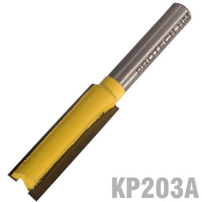 (image for) Straight Bit 3/8' (9.5mm) X 1 1/4'(32mm) Two Flute Long 1/4' Shank