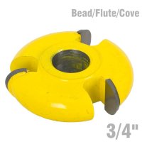 3 Wing Cutter 3/4' Bead/flute/cove (image for) 3 Wing Cutter 3/4' Bead/flute/cove