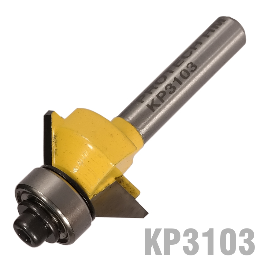 (image for) Bevel Trim 1/2' X 1/4' Bottom Bearing 45 1/4' Shank