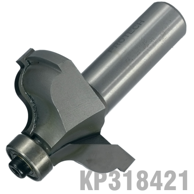 (image for) Quirk Topped Ogee 1/5/8' X 11/16'radius 1/4' 1/2' Shank
