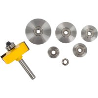 Rabbeting Bit 1 1/2' X 1/16' Depth 9/16' 1/4'shank X 7 Bearings (image for) Rabbeting Bit 1 1/2' X 1/16' Depth 9/16' 1/4'shank X 7 Bearings