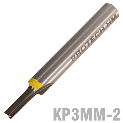 (image for) Straight Bit 3mm X 1/2' Two Flute Solid Carbide 1/4'shank