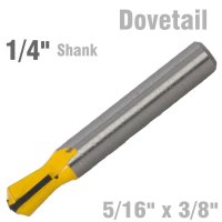 Dovetail Bit 5/16' X 3/8' 1/4' Shank (image for) Dovetail Bit 5/16' X 3/8' 1/4' Shank