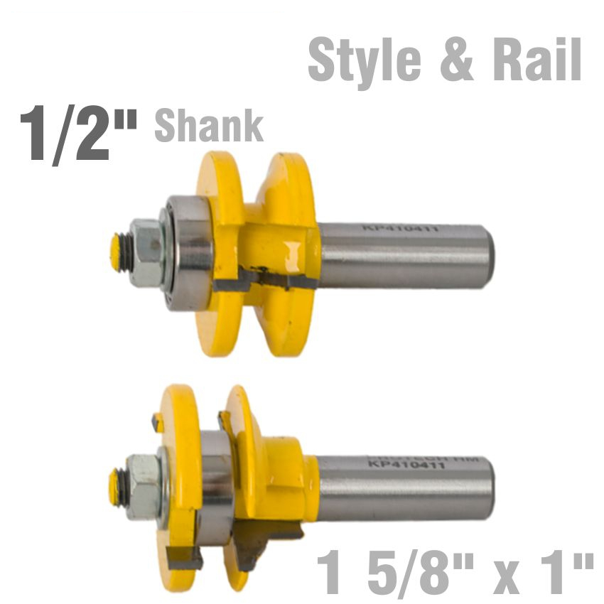 (image for) Style & Rail Set 1 5/8' X 1' Two Piece Ogee 1/2' Shank