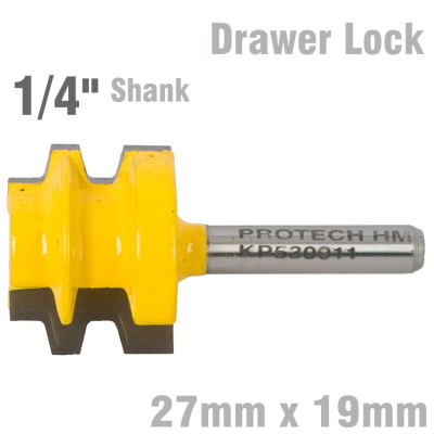 (image for) Drawer Lock 27mm X 19mm 1/4' Shank