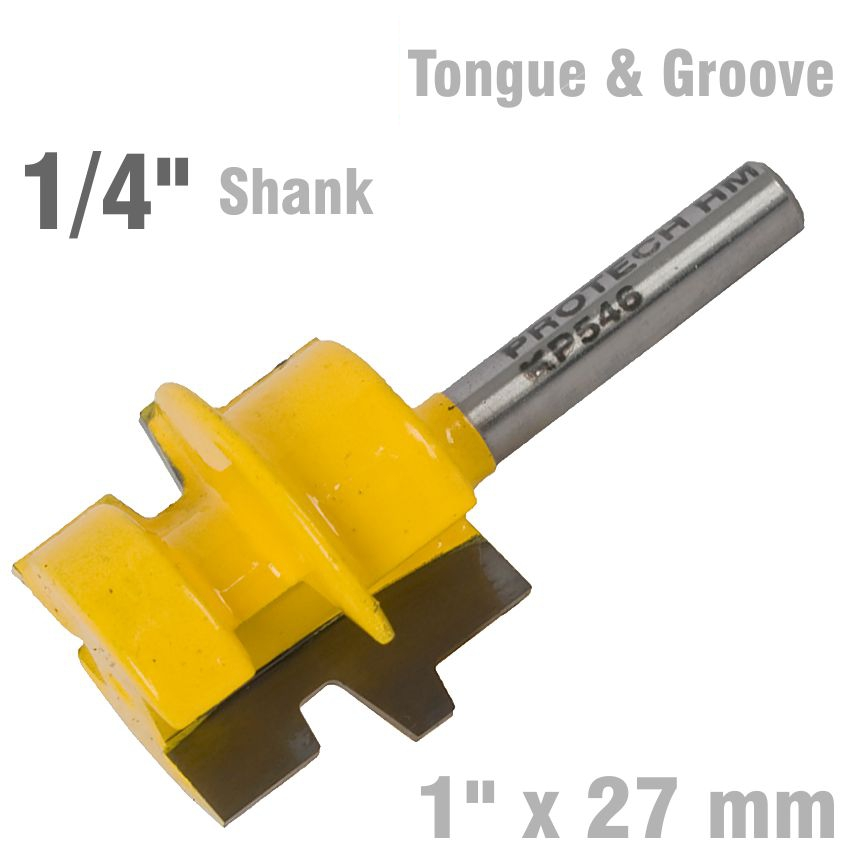 (image for) Tongue And Groove Taper (wedge Taper) 1' X 27mm 1/4' Shank