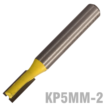 (image for) Straight Bit 5mm X 12mm Two Flute Metric 1/4' Shank