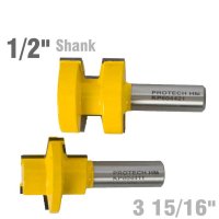Glue Joint Set 38mm X 28mm 2 Piece Set 1/2' Shank (image for) Glue Joint Set 38mm X 28mm 2 Piece Set 1/2' Shank