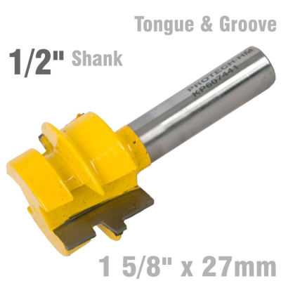 (image for) Tongue And Groove Taper (wedge Taper) 1 5/8' X 27mm 1/2' Shank