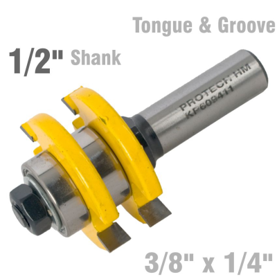 (image for) Tongue & Groove Assembly 3/8' X 1/4' 1/2' Shank