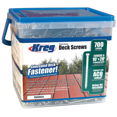 (image for) Kreg Stainless Steel Deck Screws 2' #8 Coarse Pan Head 700ct