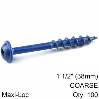 (image for) Kreg Blue Kote Pocket Hole Screws 38mm 1.50' #8 Coarse Thread Mx