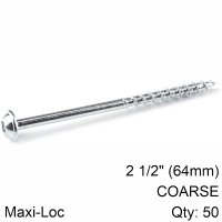 (image for) Kreg Zinc Pocket Hole Screws 64mm 2.50' #8 Coarse Thread Mx Loc 50ct