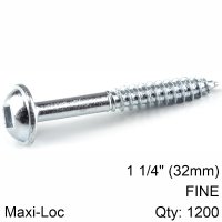 (image for) Kreg Zinc Pocket Hole Screws 32mm 1.25' #7 Fine Thread Mx Loc 1200ct