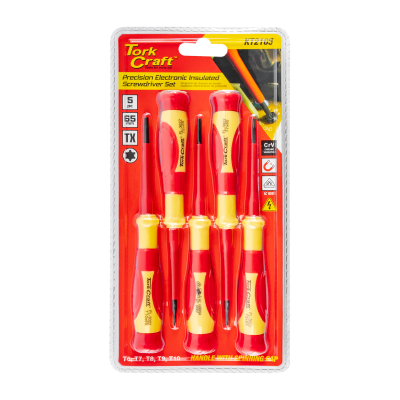 (image for) 5pc Precision Electronic Insulated Screwdriver Set