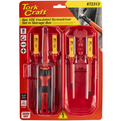 (image for) 8pc Screwdriver Set Vde Insulated C/w Storage Box