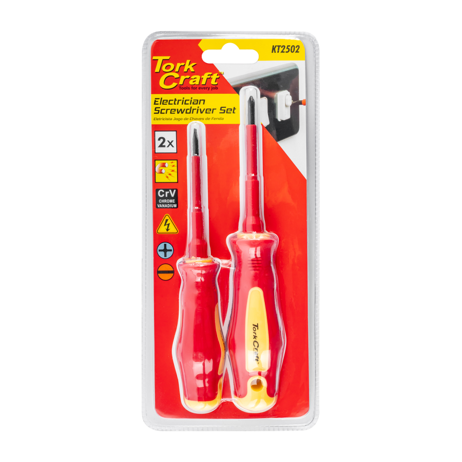 (image for) 2pc Screwdriver Insulated Vde 3.5x75mm Slotted & Ph1x80mm