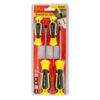4pc Screwdriver Set ( Ph2x100mm Ph0x75mm Sl3x75mm 6x100mm) (image for) 4pc Screwdriver Set ( Ph2x100mm Ph0x75mm Sl3x75mm 6x100mm)