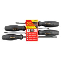 4pc Screwdriver Set Black Handle (image for) 4pc Screwdriver Set Black Handle