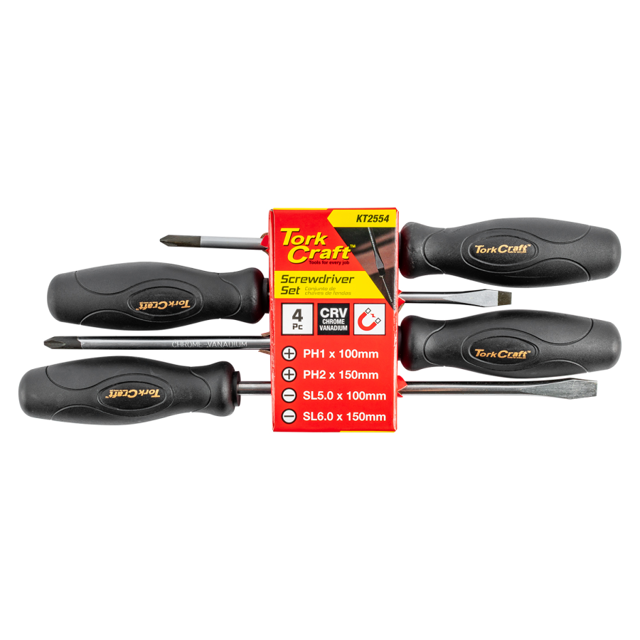 (image for) 4pc Screwdriver Set Black Handle