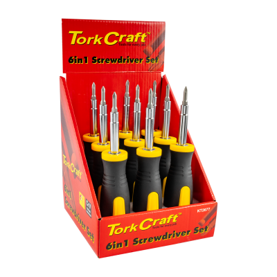(image for) Screwdriver 6 In 1 Crv Bits Per Box Of 9