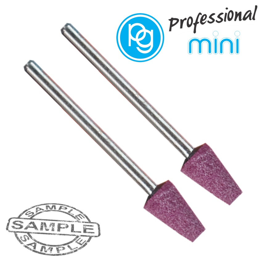 (image for) Ruby Grinding Stones 8x12mm.cone.sh3mm.2pcs