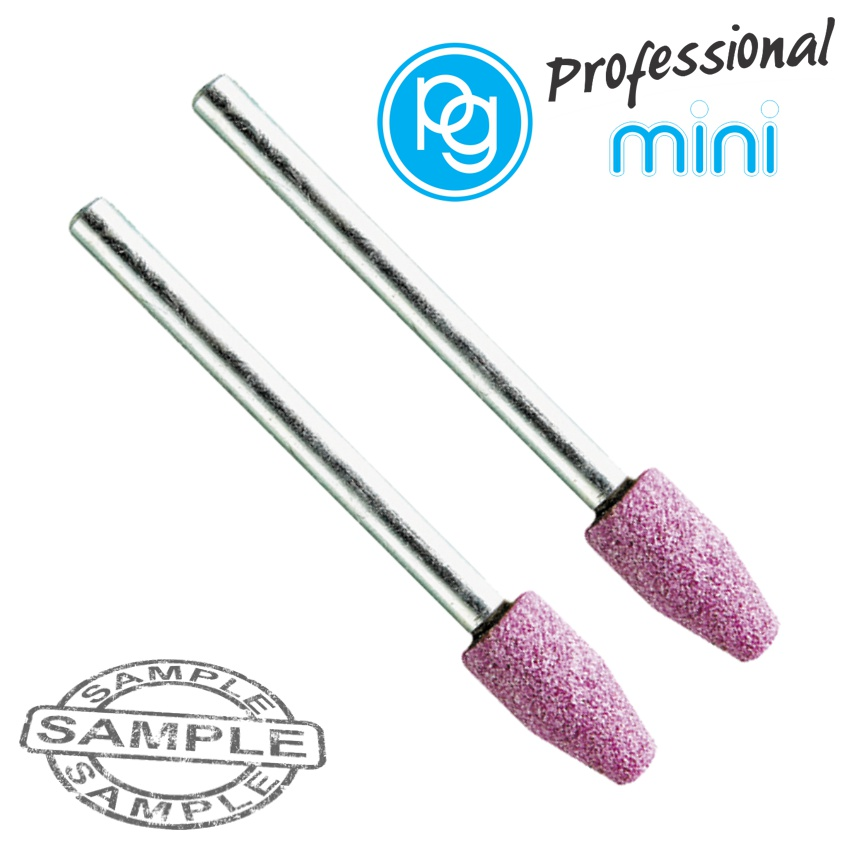 (image for) Ruby Grinding Stones 6x12mm.cyl/cone.sh3mm.2pcs