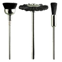 (image for) Assorted Black Bristle Brushes. 3pcs