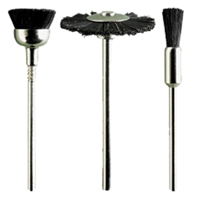 (image for) Assorted Black Bristle Brushes. 3pcs