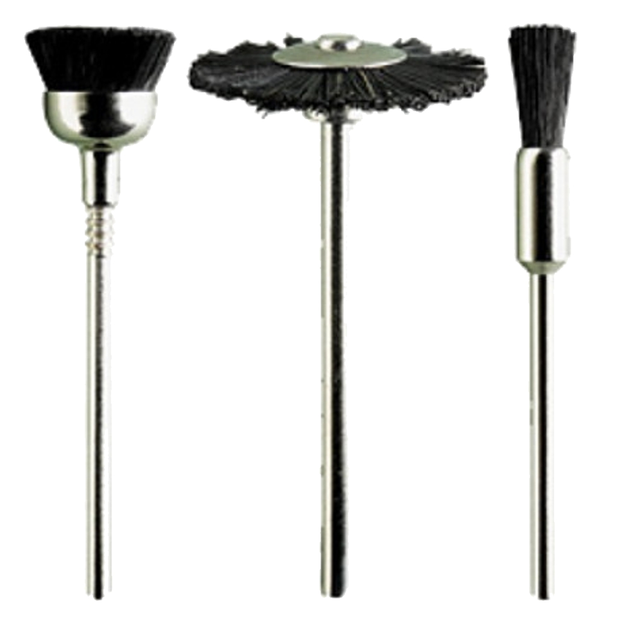 (image for) Assorted Black Bristle Brushes. 3pcs