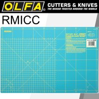 Olfa Mat Rotary 450 X 300mm Metric & Inch Double Sided Blue (image for) Olfa Mat Rotary 450 X 300mm Metric & Inch Double Sided Blue