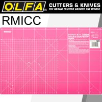 (image for) Olfa Mat Rotary 450 X 300mm Metric & Inch Double Sided Pink