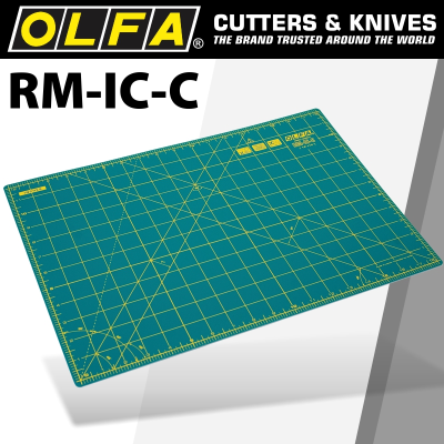 (image for) Olfa Mat Rotary 450 X 300mm Metric & Inch Double Sided