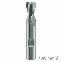 (image for) Maykestag HSS-Co8 Slot End Mill 4mm Short Series 2 Flute Centre Cutting DIN 327 D