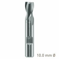 (image for) Maykestag HSS-Co8 Slot End Mill 10mm Short Series 2 Flute Centre Cutting DIN 327 D