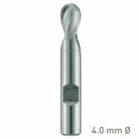 (image for) Maykestag HSS-Co8 Slot End Mill With Radius 4mm Short Series 2 Flute Centre Cutting
