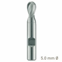 (image for) Maykestag HSS-Co8 Slot End Mill With Radius 5mm Short Series 2 Flute Centre Cutting