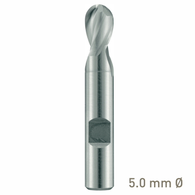 (image for) Maykestag HSS-Co8 Slot End Mill With Radius 5mm Short Series 2 Flute Centre Cutting