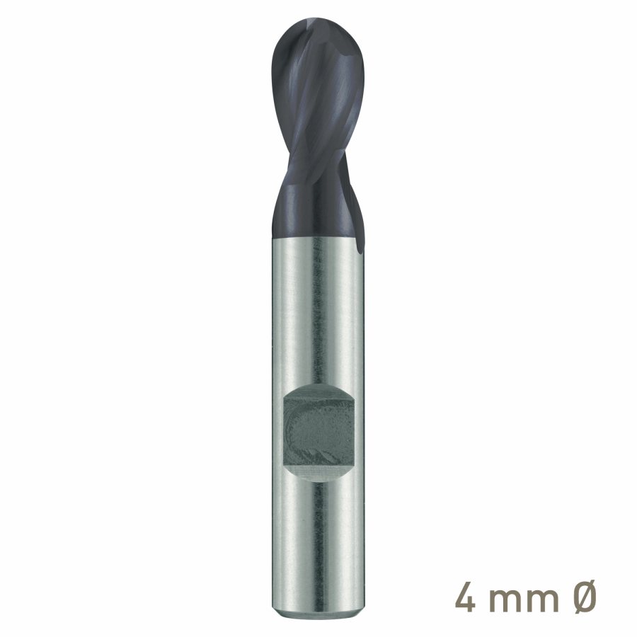 (image for) Maykestag ALUNIT HSS-Co8 Slot End Mill With Radius 4mm Short Series