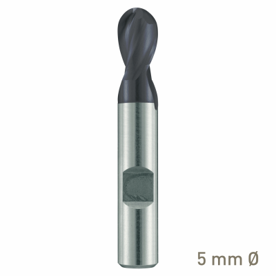 (image for) Maykestag ALUNIT HSS-Co8 Slot End Mill With Radius 5mm Short Series
