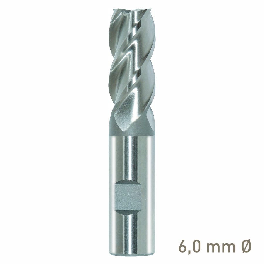 (image for) Maykestag HSS-Co8 end mill 6mm short series DIN 844 K