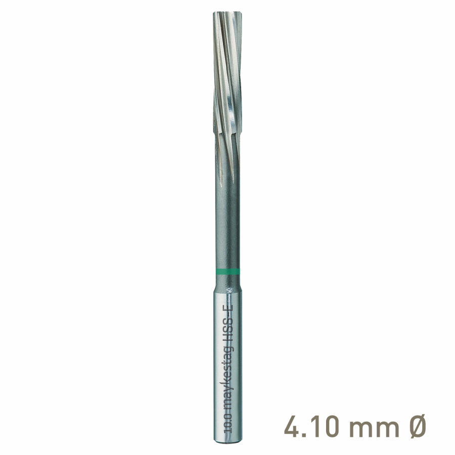 (image for) Maykestag HSS-E NC machine reamer 4.10mm H7 left-hand spiral