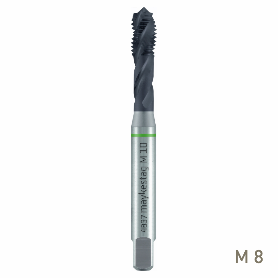 (image for) Maykestag HSS-Co5 Machine Tap M8 Spiral Fluted ALUNIT DIN 371/376