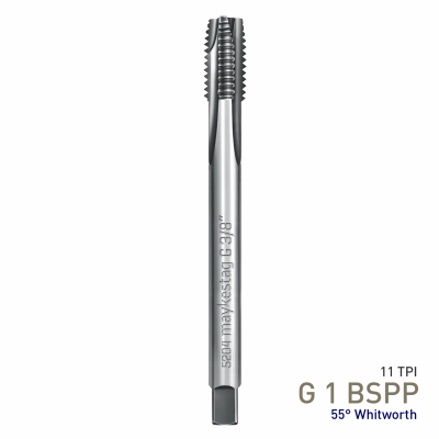 (image for) Maykestag HSS-Co5 Machine Tap G 1 BSPP Straight Fluted Whitworth Pipe Thread
