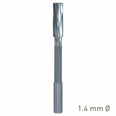 (image for) Maykestag Solid Carbide NC Machine Reamer 1.4mm Left Hand Spiral H7 Form B