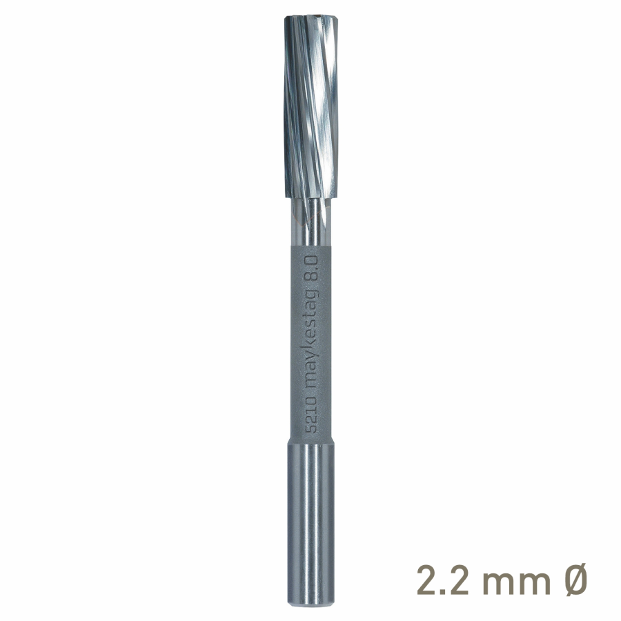(image for) Maykestag Solid Carbide NC Machine Reamer 2.2mm Left Hand Spiral H7 Form B