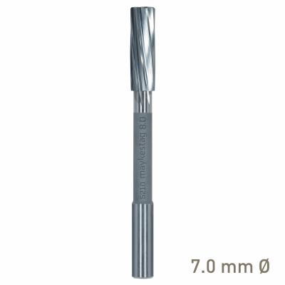 (image for) Maykestag Solid Carbide NC Machine Reamer 7mm Left Hand Spiral H7 Form B