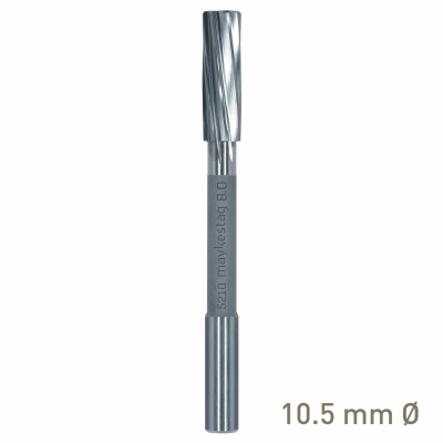 (image for) Maykestag Solid Carbide NC Machine Reamer 10.5mm Left Hand Spiral H7 Form B